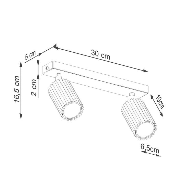 Plafoniera KARBON 2 negru