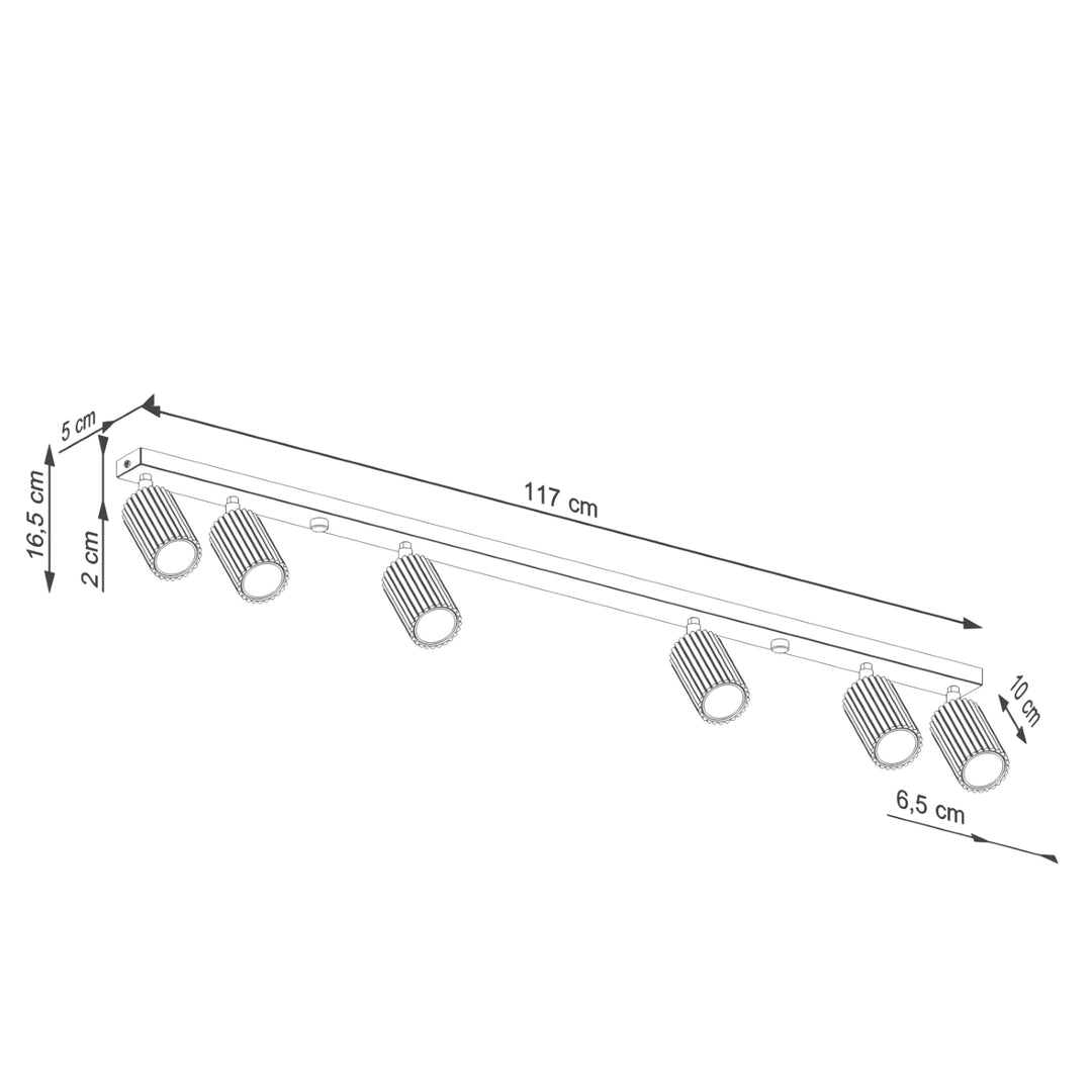 Plafoniera KARBON 6L auriu
