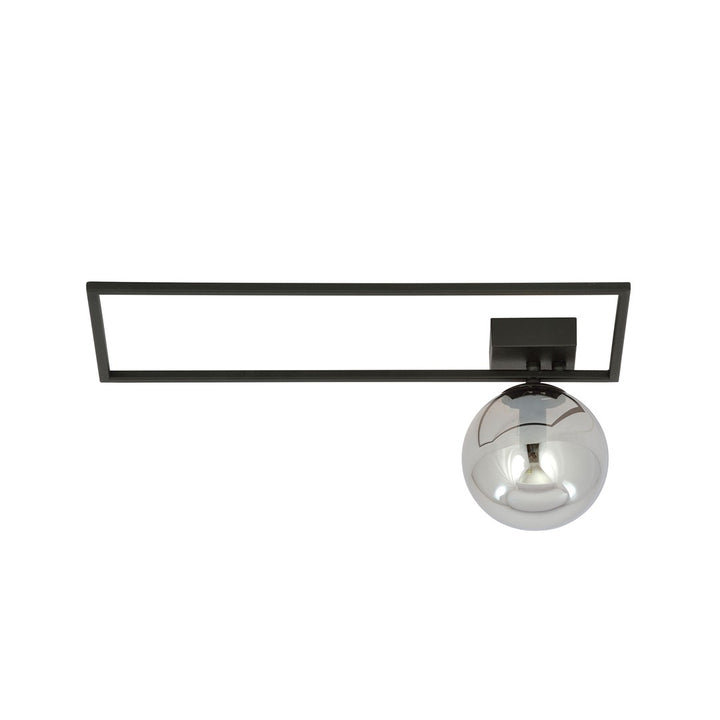 Plafoniera IMAGO 1A neagra cu abajur grafit