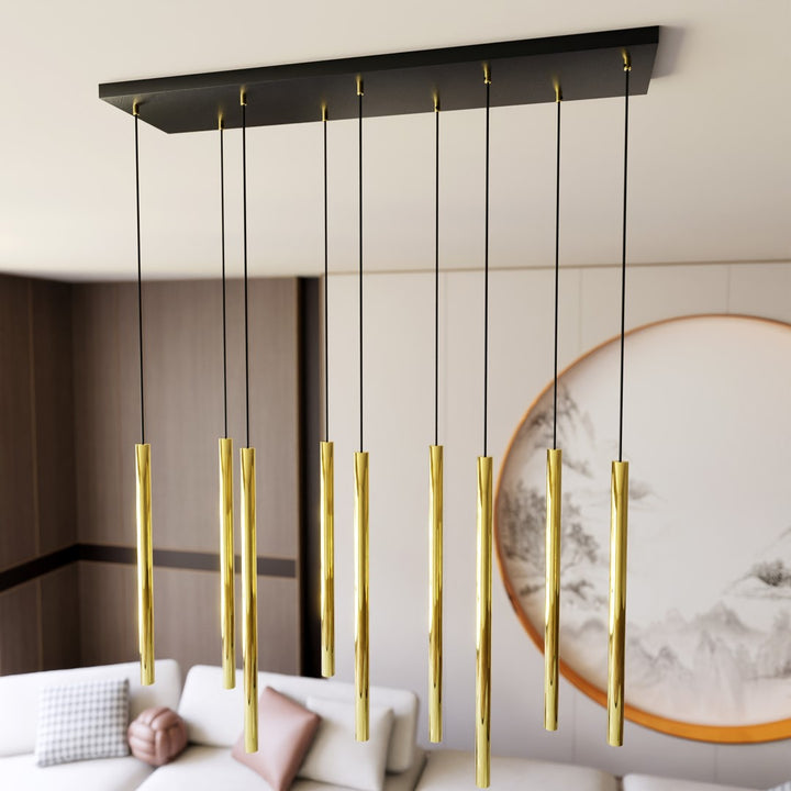 Lustra suspendata SELTER 9 auriu