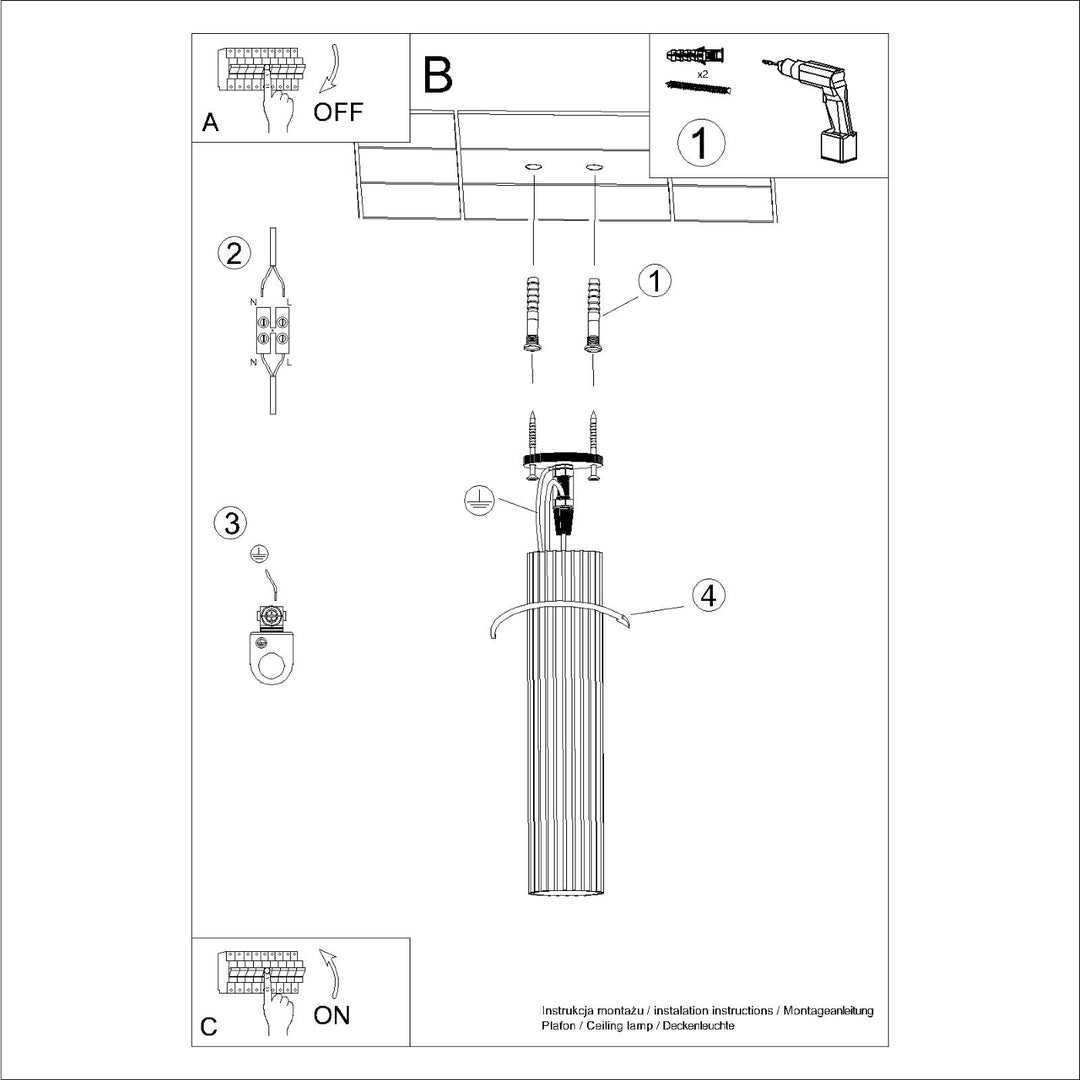 Spot aplicat KARBON 40 auriu