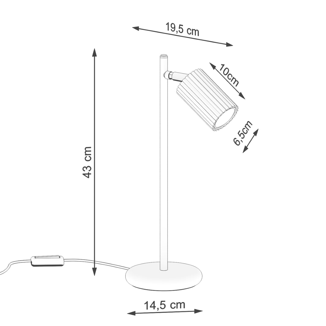 Lampa de masa KARBON ocru rosu