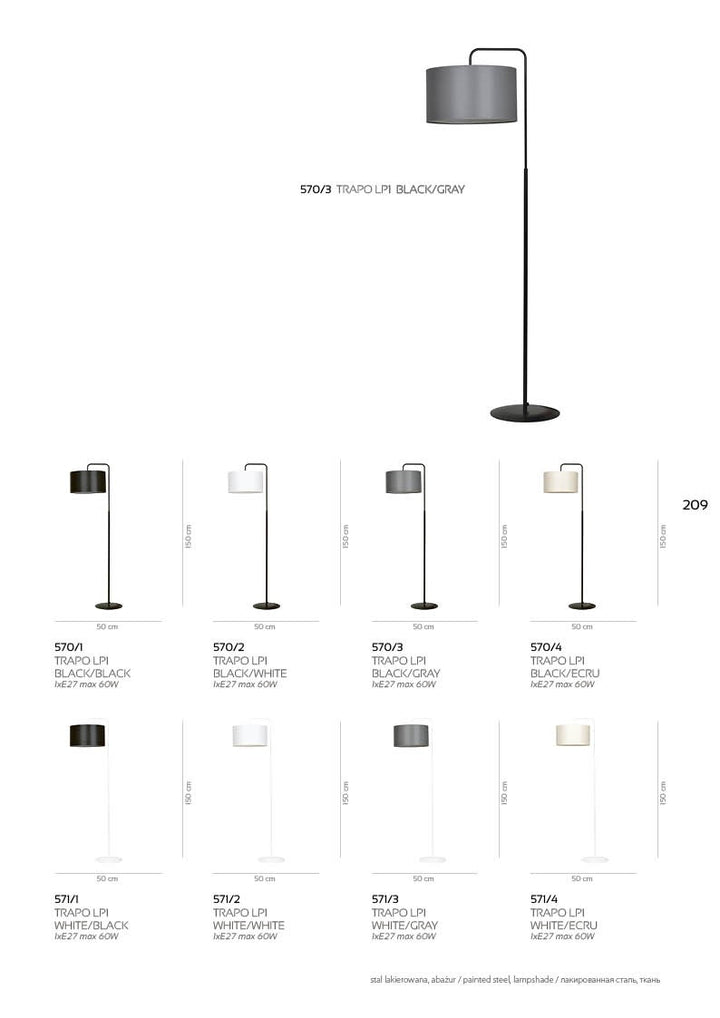 Lampa de podea TRAPO LP1 wenge