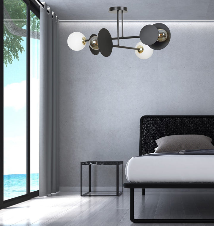 Plafoniera MINERVA 4 neagra