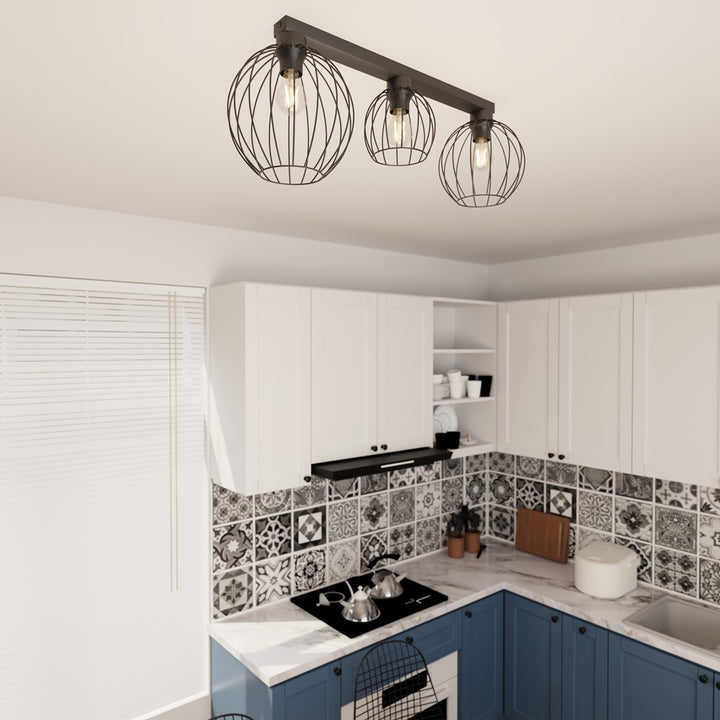 Plafoniera NEST 3 neagra