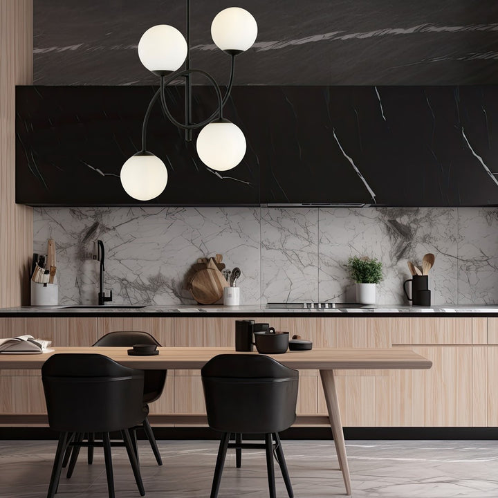 Lustra ARCHI 4B B neagra L OPAL