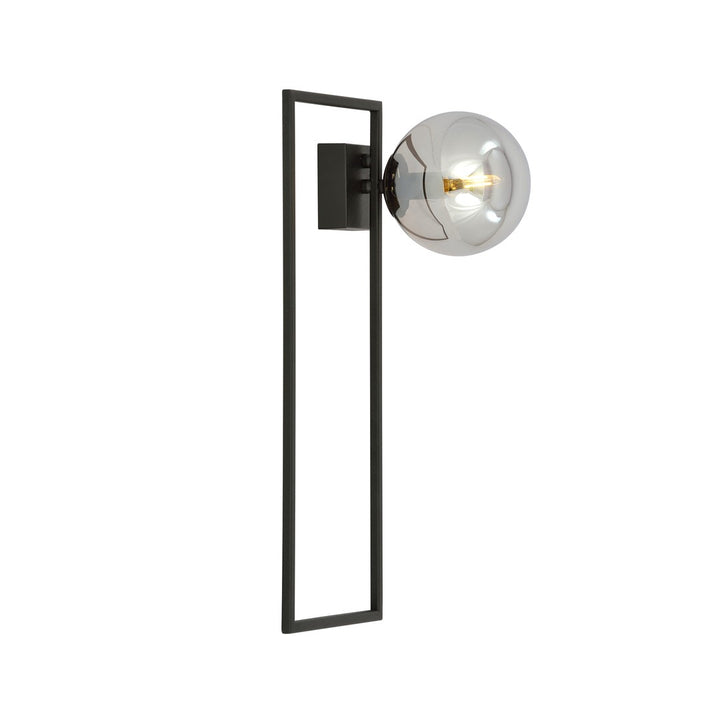 Plafoniera IMAGO 1A neagra cu abajur grafit