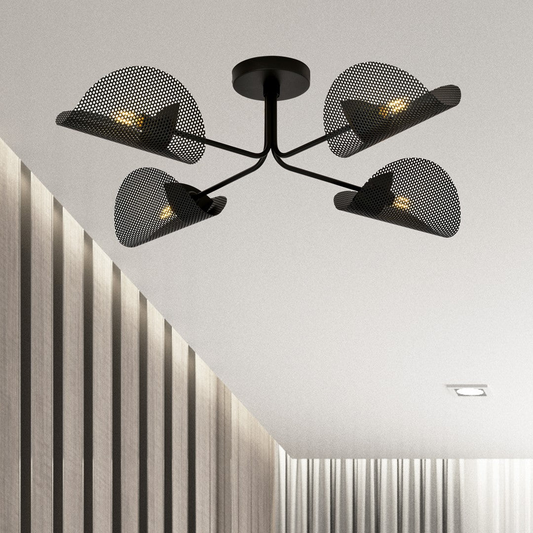 Plafoniera GOMEZ 4 neagra