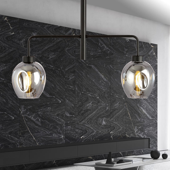 Lustra LUKKA 2 neagra si grafit