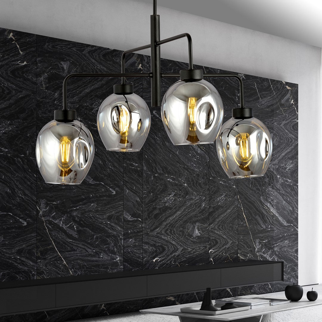 Lustra LUKKA 4 neagra si grafit