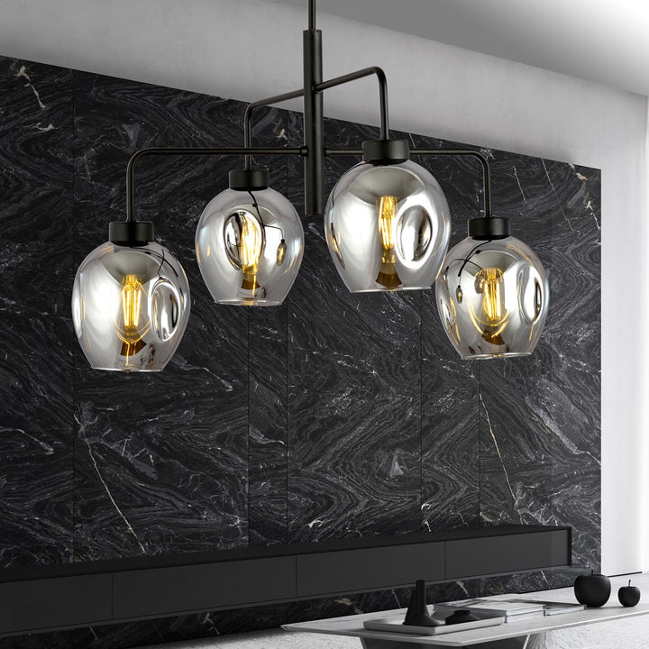 Lustra LUKKA 4 neagra si grafit