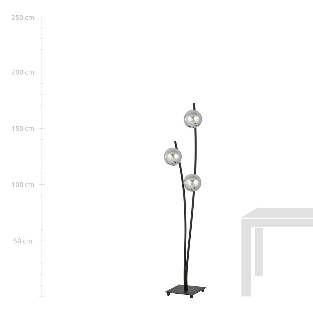 Lampa de podea HUNTER LP3 BLACK/GRAFIT