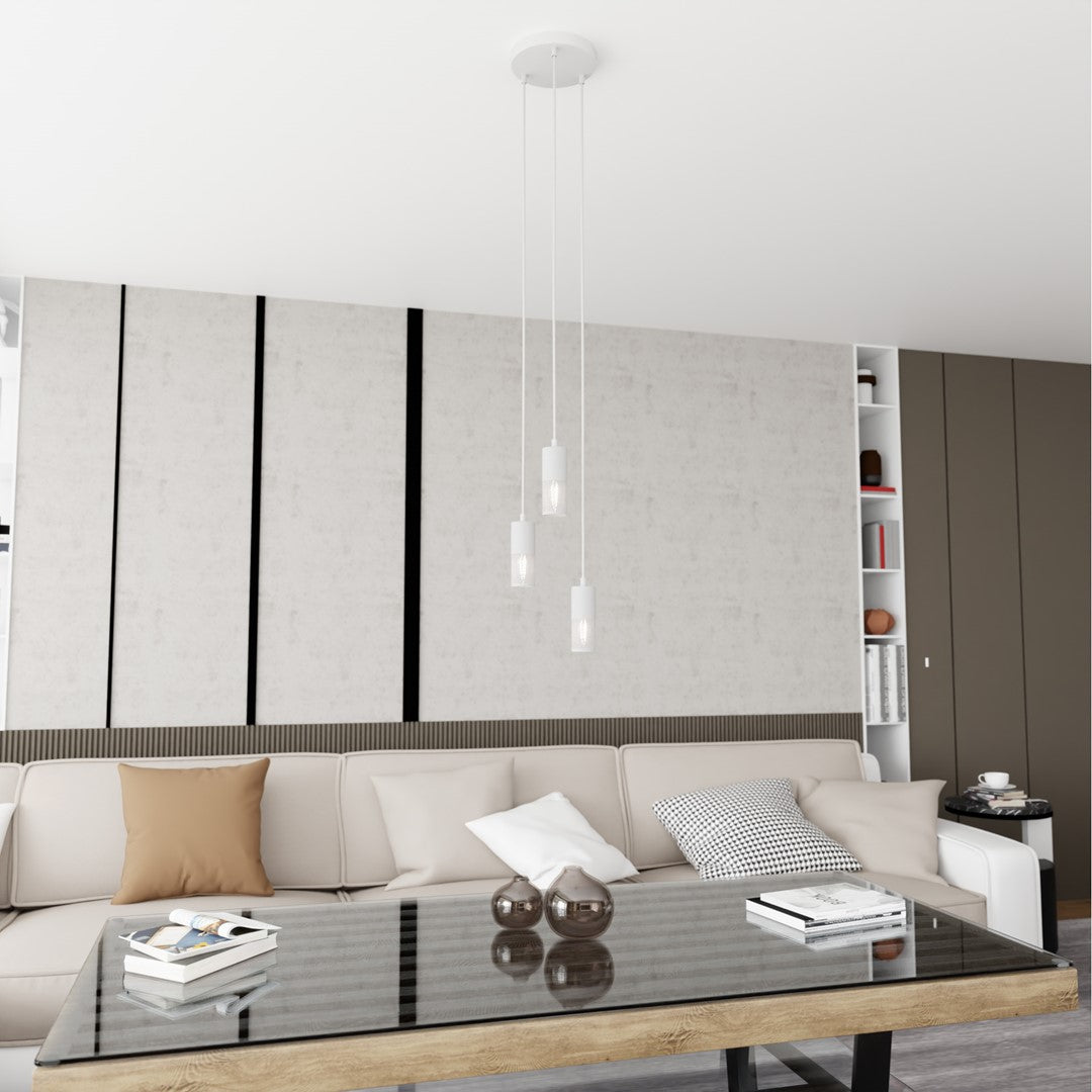 Lustra suspendata MELT 3PREM alba