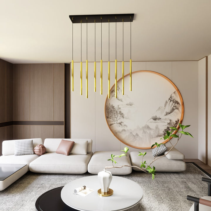 Lustra suspendata SELTER 9 auriu