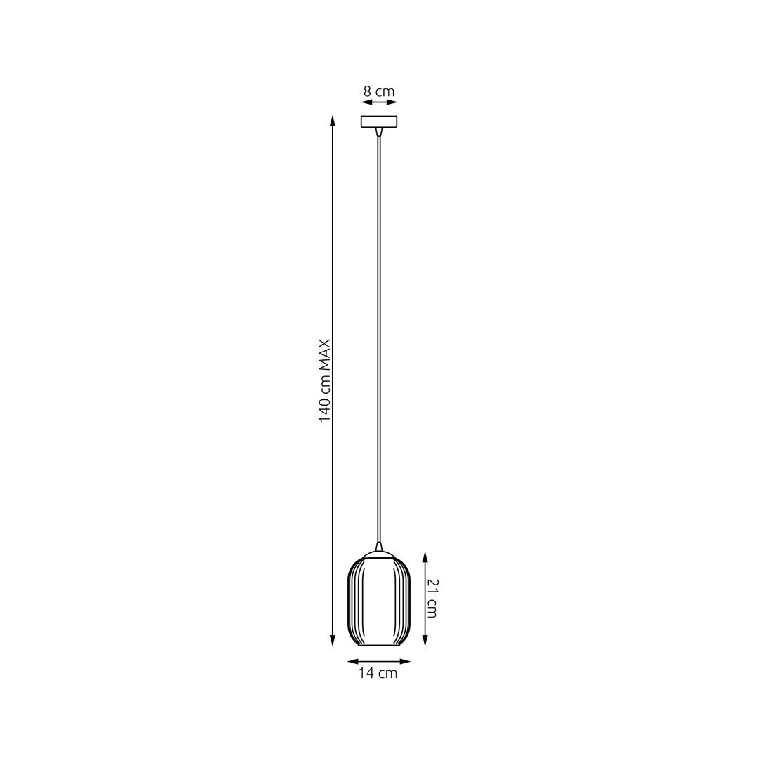 Pendul VERDI 1 negru si opal
