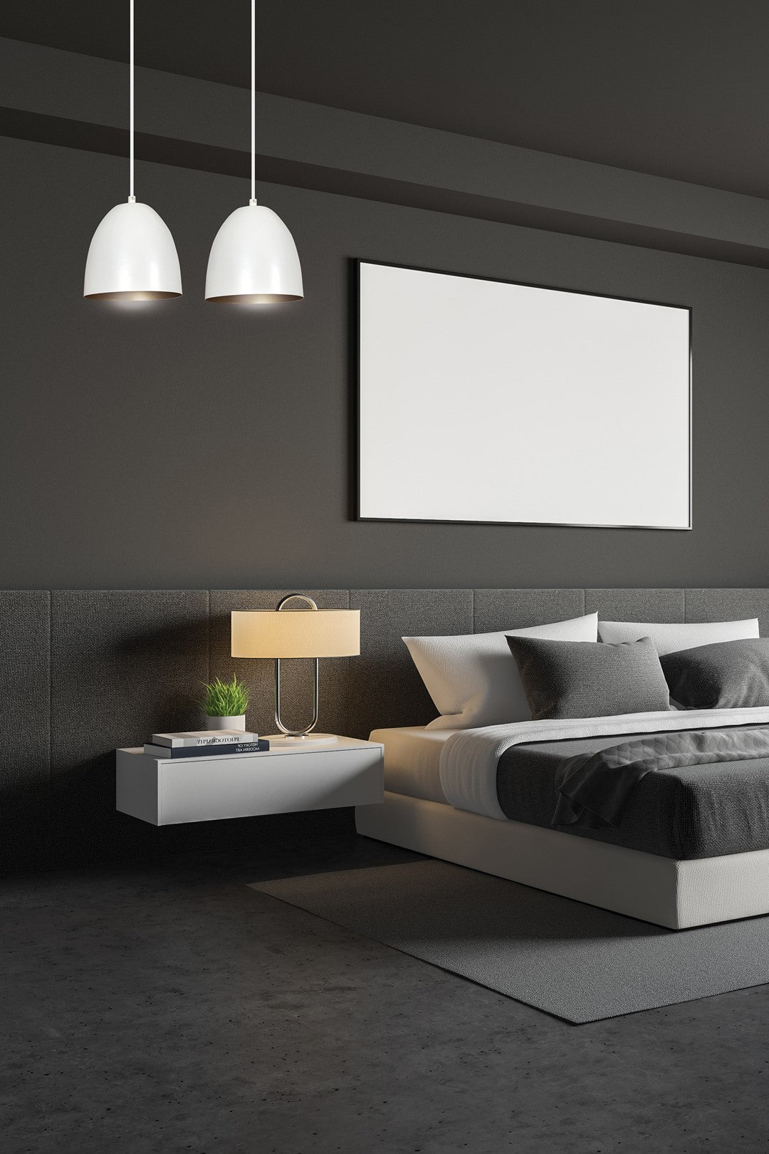 Lustra suspendata LENOX 2 alba / auriu