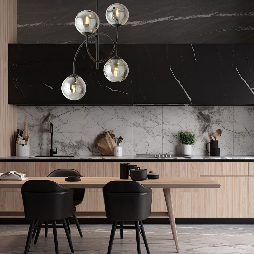 Lustra ARCHI 4B neagra GRAFIT