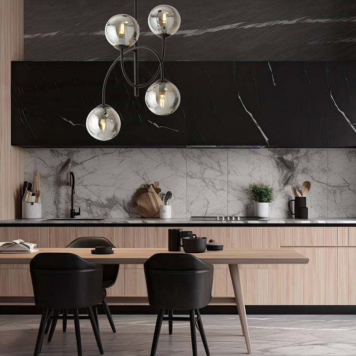 Lustra ARCHI 4B neagra GRAFIT