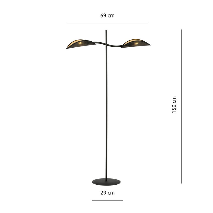 Lampa de podea LOTUS LP2 BLACK/GOLD