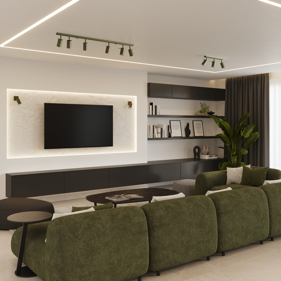 Aplica de perete tip spot ajustabila RING verde masliniu