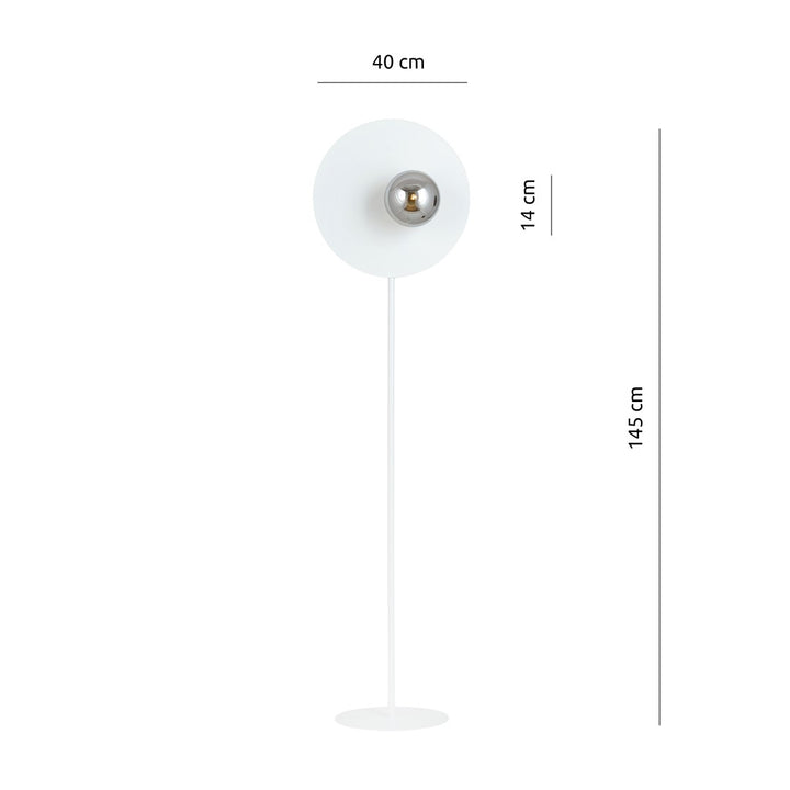 Lampa de podea OSLO LP WHITE/GRAFIT