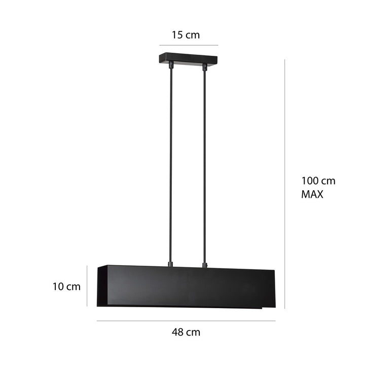 Lustra suspendata GENTOR 2 neagra