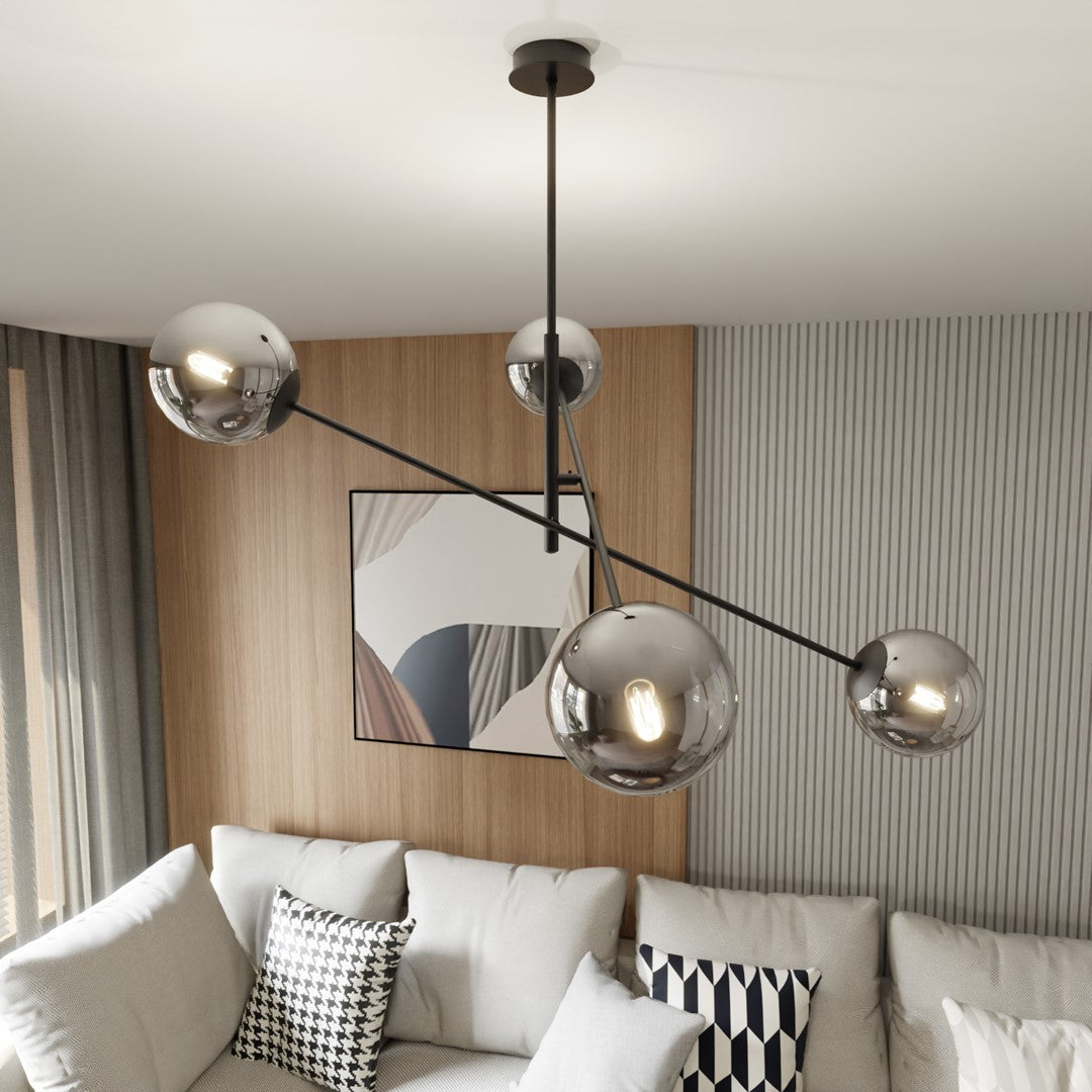 Lustra LINEAR 4 neagra/grafit