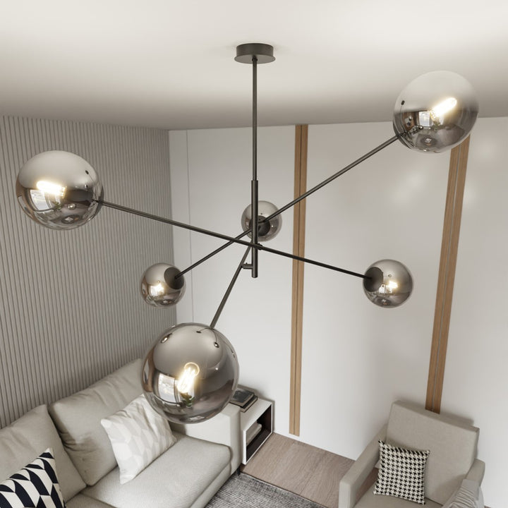 Lustra LINEAR 6 neagra/grafit