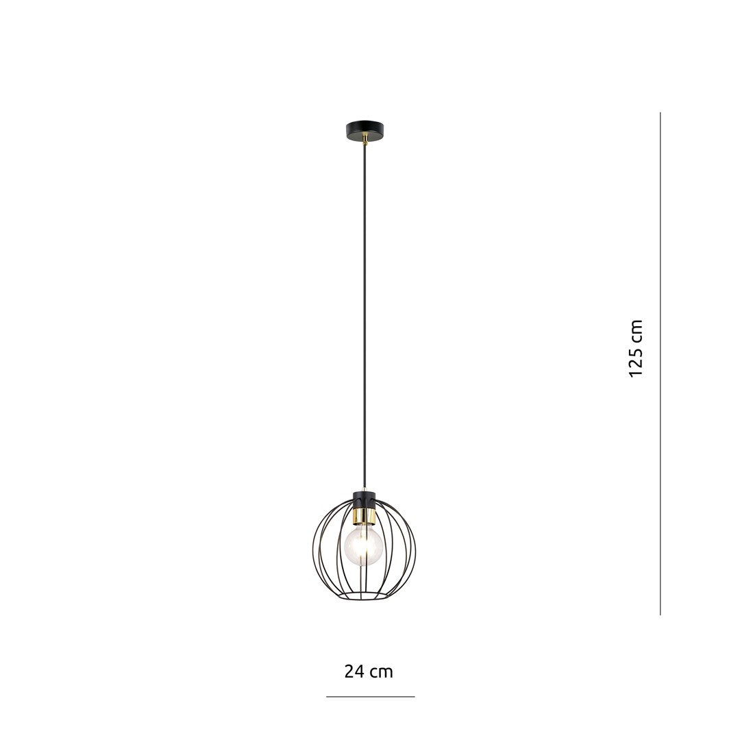 Pendul GINO 1 negru cu auriu