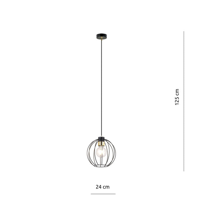 Pendul GINO 1 negru cu auriu