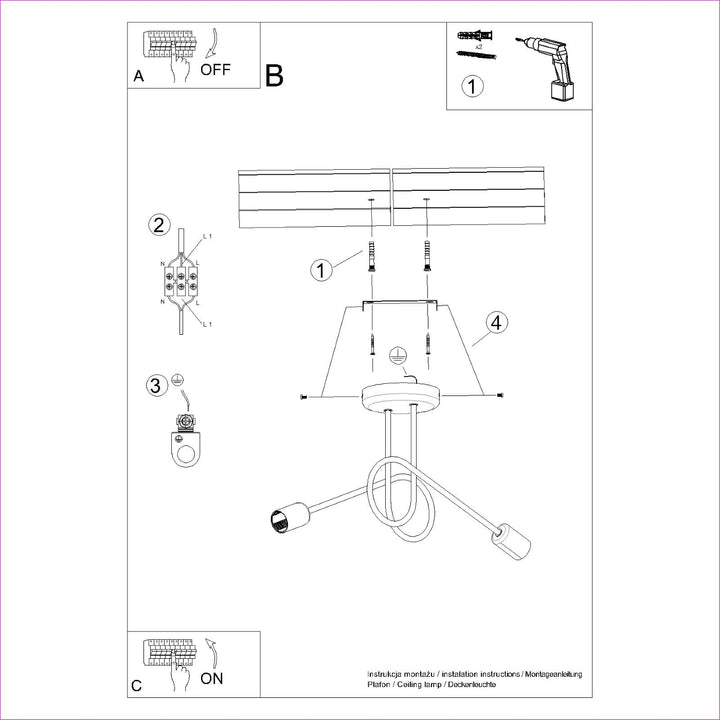 Lustra LOOP 2 alb
