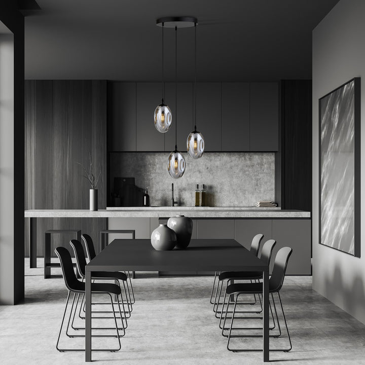 Lustra suspendata ASTRAL 3 neagra PREMIUM GRAFIT