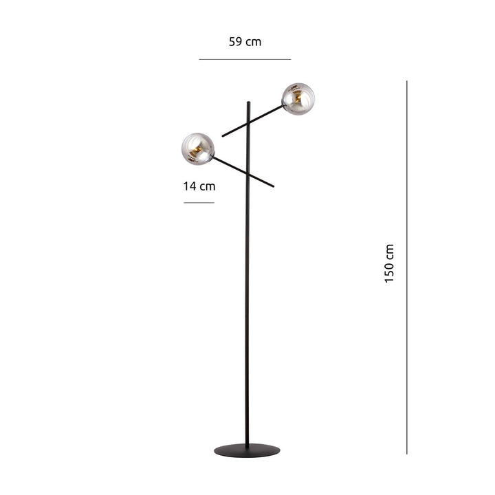 Lampa de podea LINEAR LP2 BLACK/GRAFIT