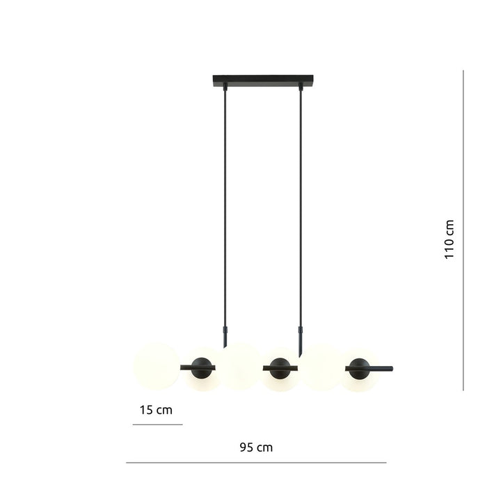 Lustra suspendata RORY 6 opal