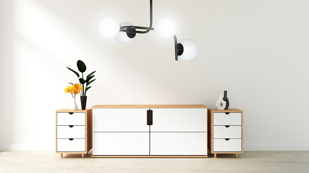 Plafoniera KALF 4A neagra