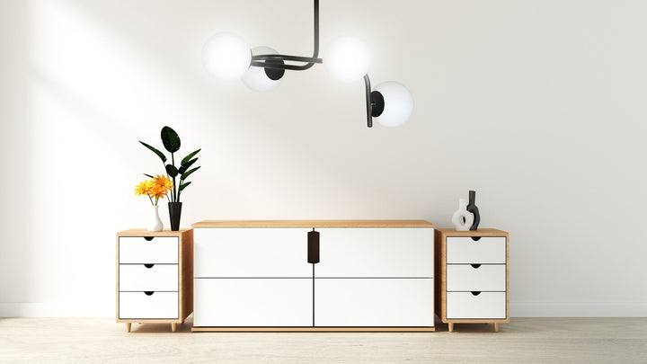 Plafoniera KALF 4A neagra