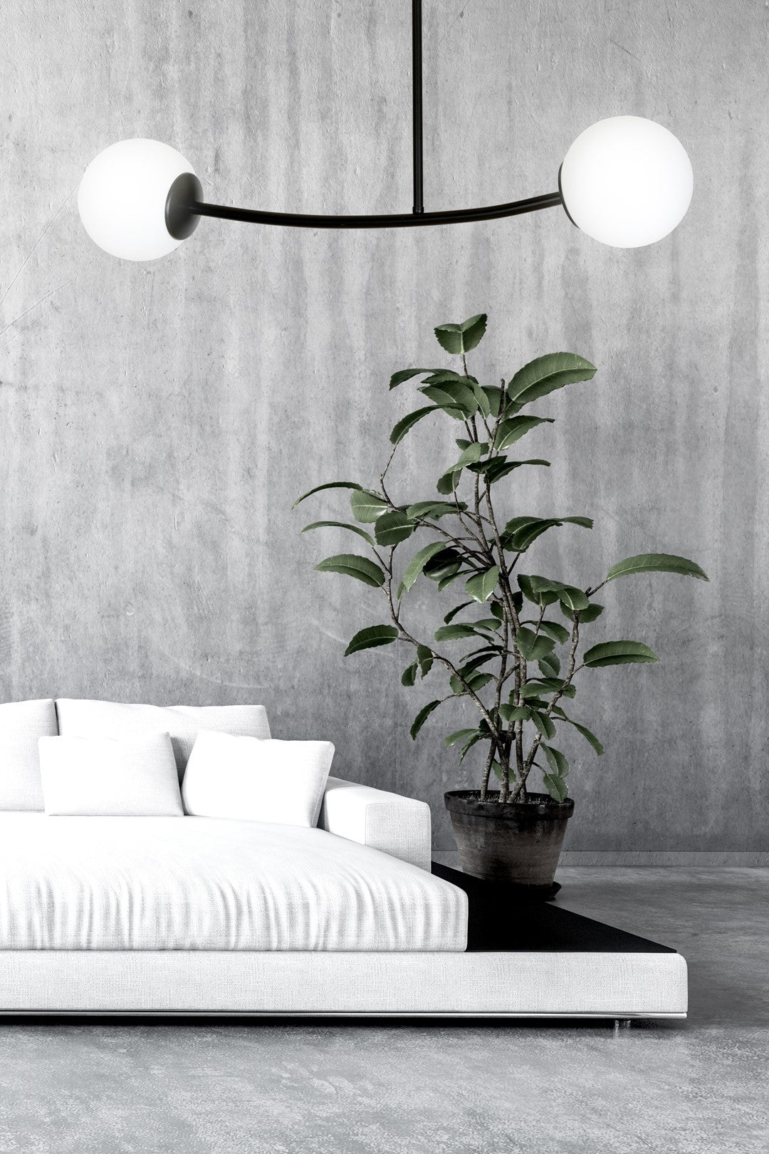 Lustra HALLDOR 2 neagra