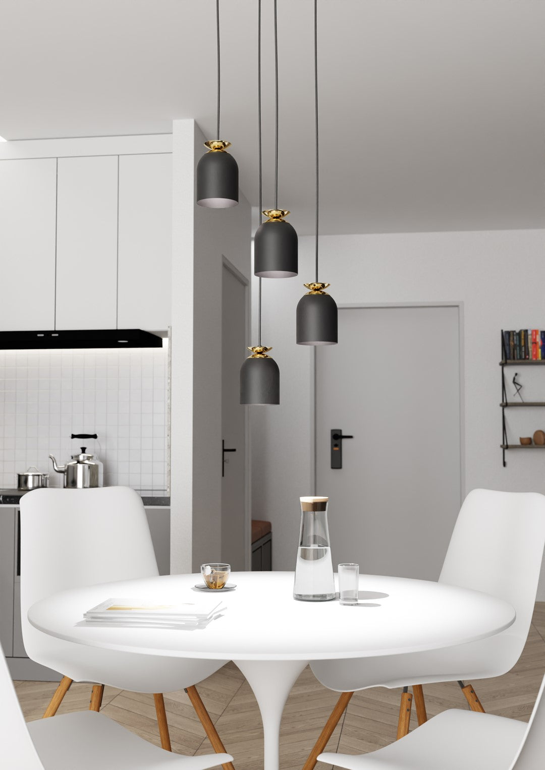 Lustra suspendata TARGET 4 PREM neagra