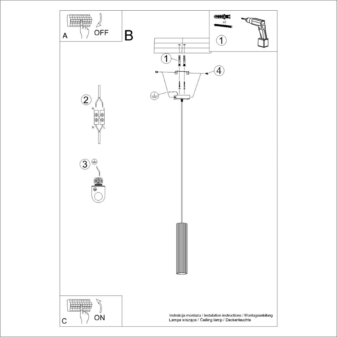 Pendul KARBON 1 rosu ocru