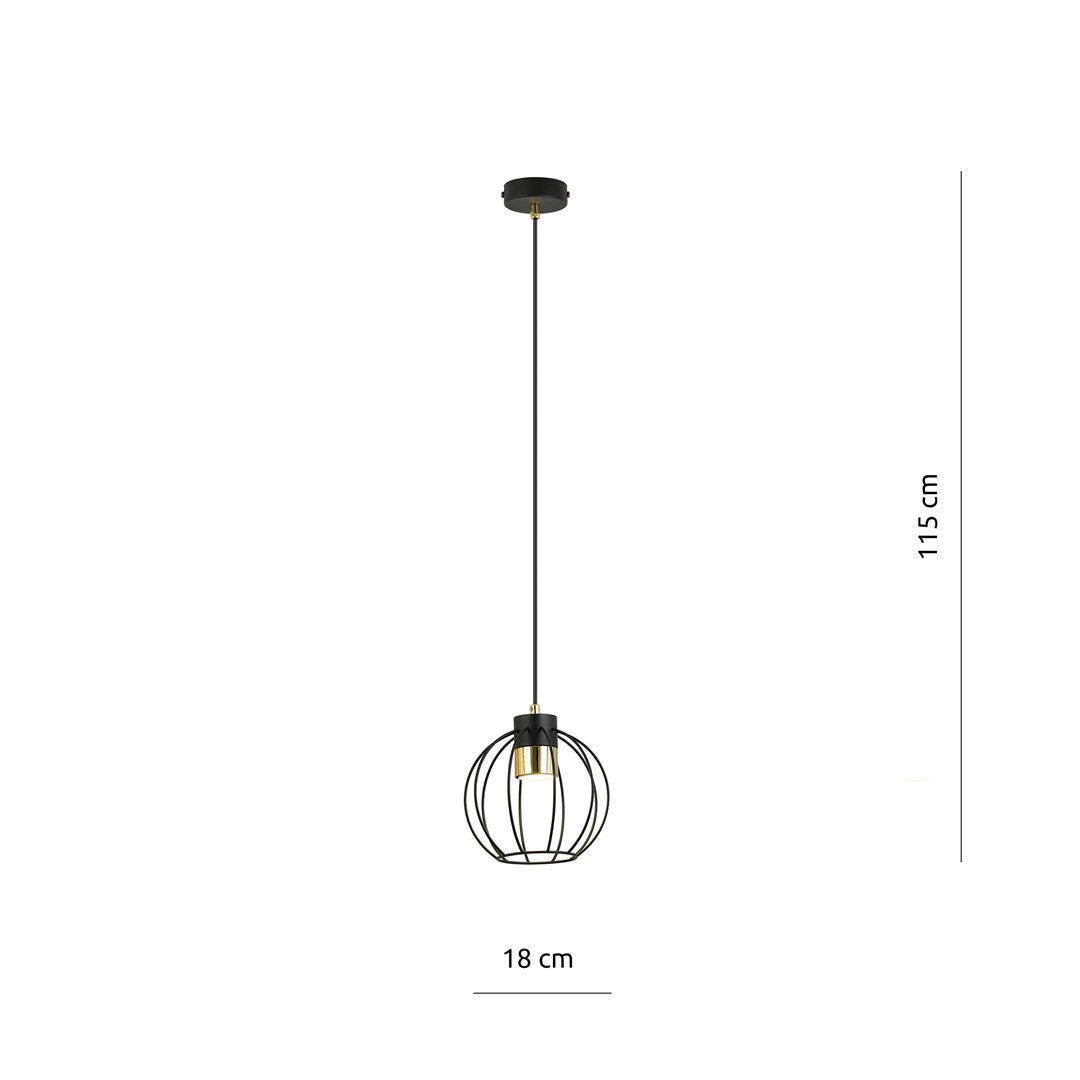 Pendul AJAX 1 negru cu auriu