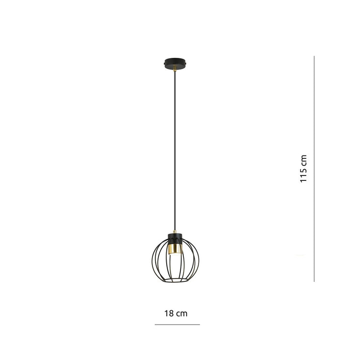 Pendul AJAX 1 negru cu auriu