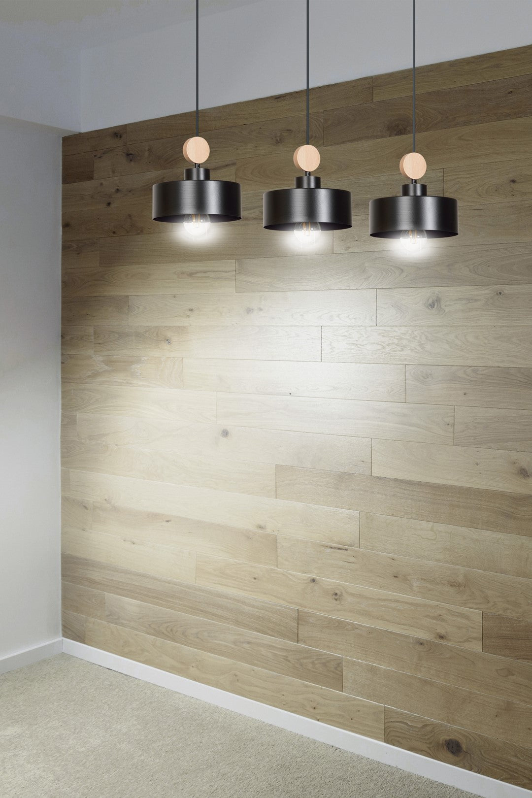 Lustra suspendata TUNISO 3 neagra