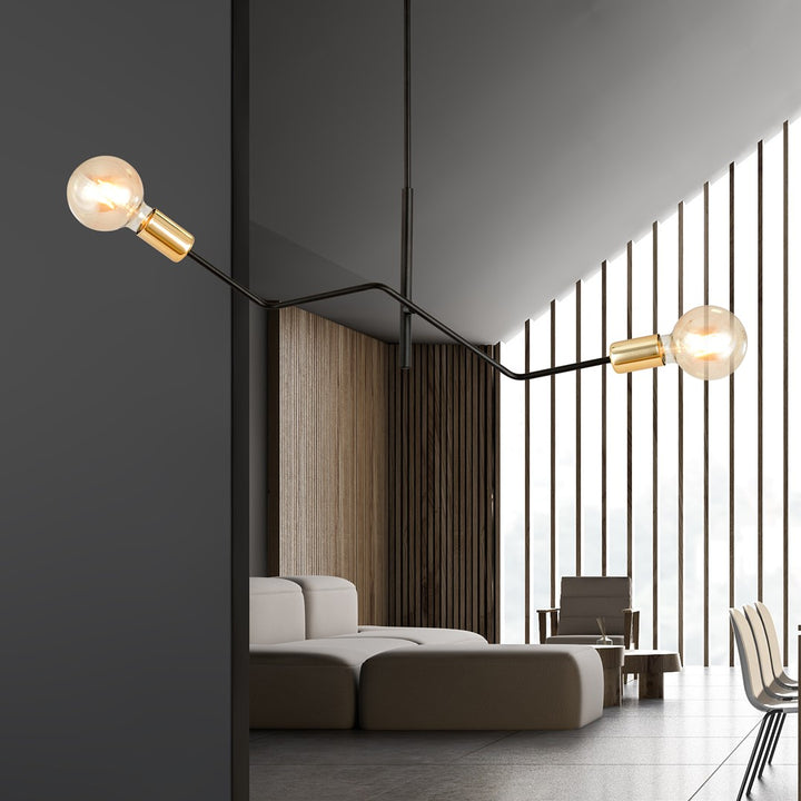 Lustra BOLT 2 neagra cu auriu