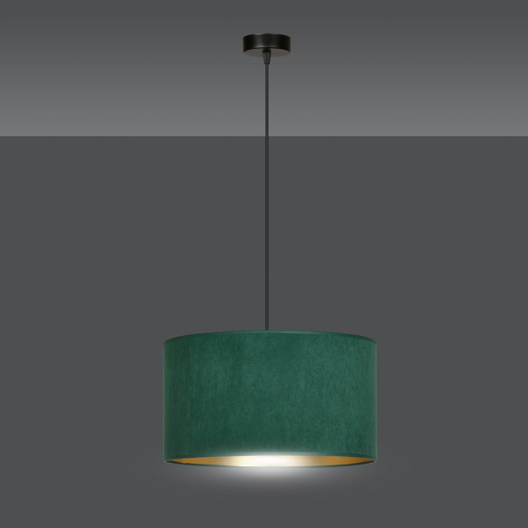 Lustra suspendata HILDE 1 neagra cu verde