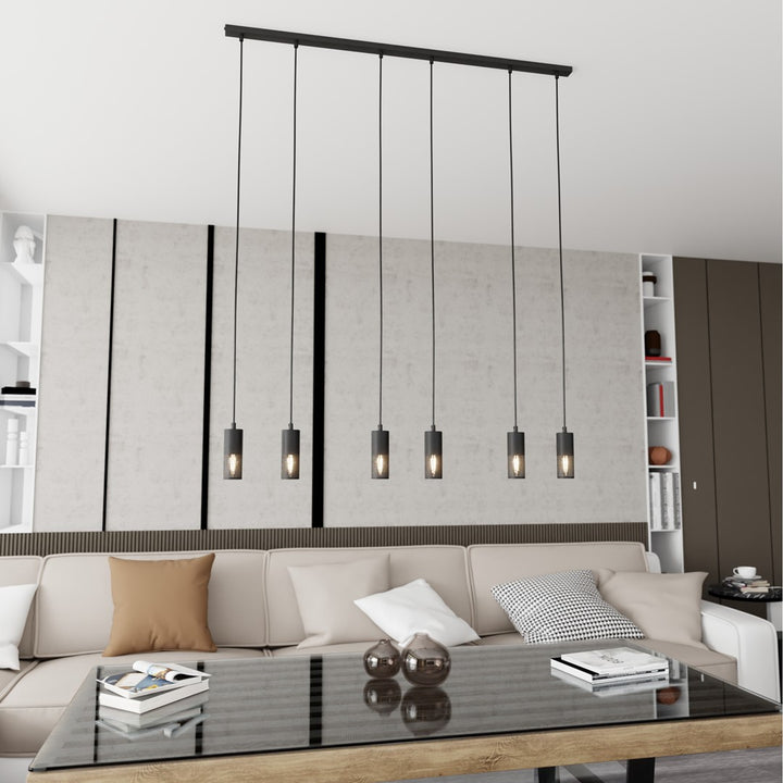 Lustra suspendata MELT 6 neagra