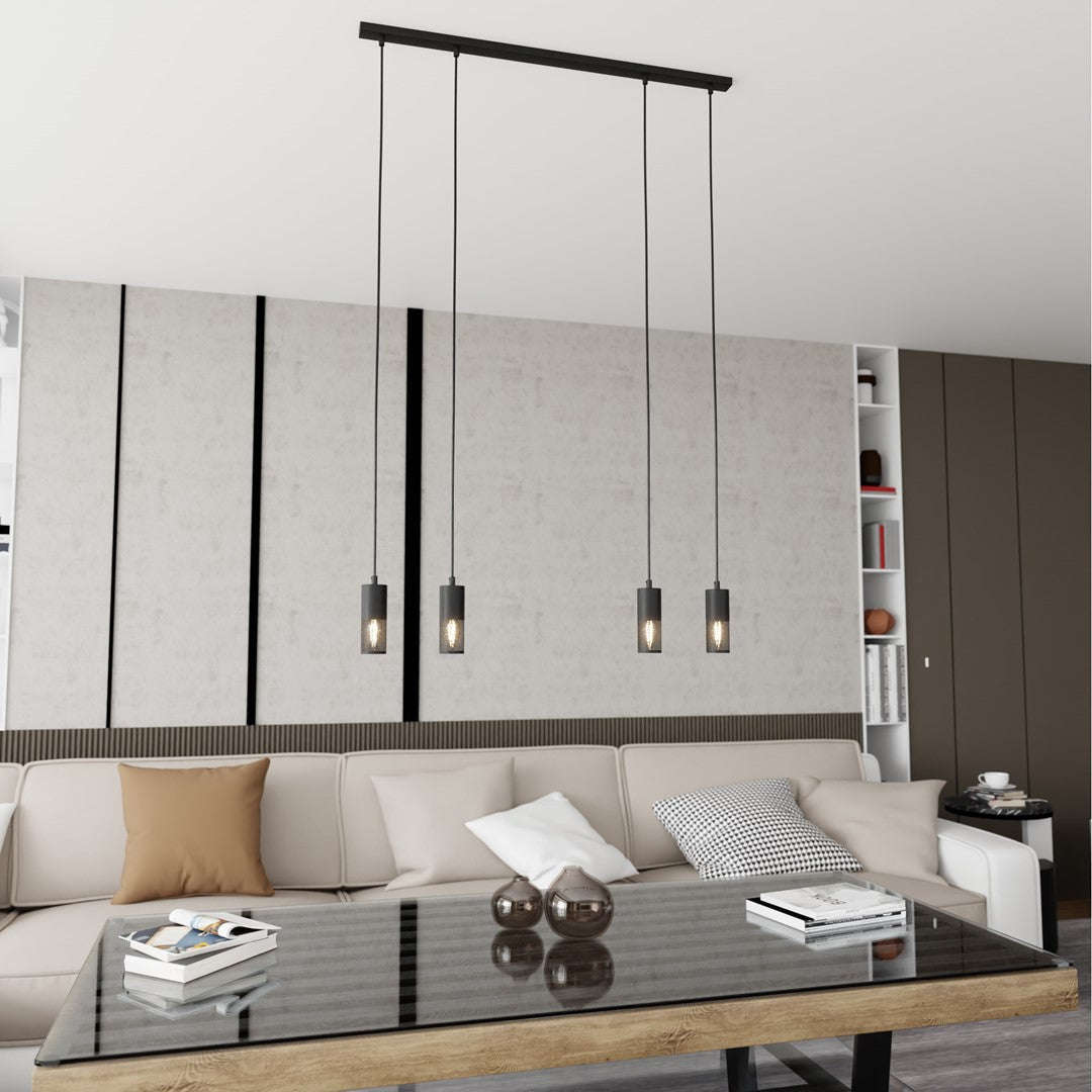 Lustra suspendata MELT 4 neagra