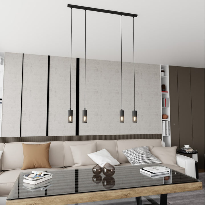 Lustra suspendata MELT 4 neagra