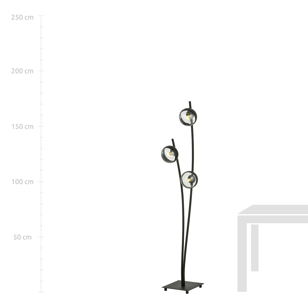 Lampa de podea HUNTER LP3 BLACK/STRIPE