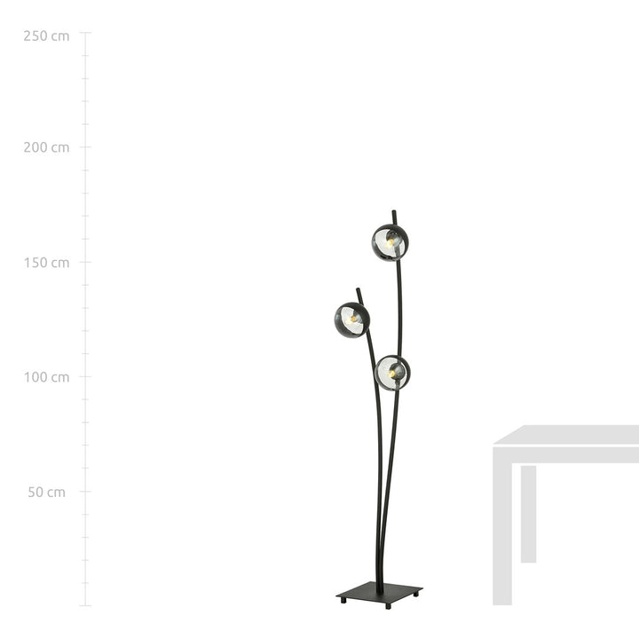 Lampa de podea HUNTER LP3 BLACK/STRIPE