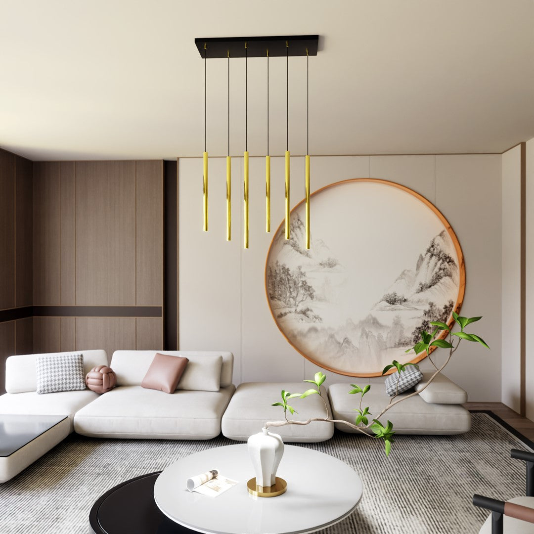 Lustra suspendata SELTER 6 auriu